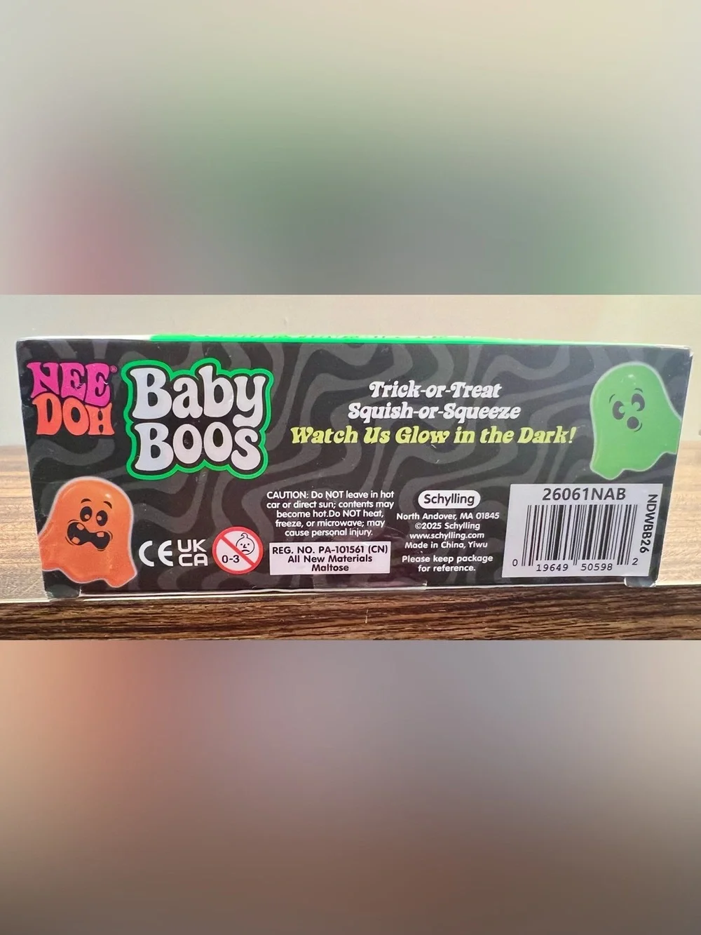 Baby Boos Glow-in-the-Dark Ghost Squish Toy Trio - Orange, Purple, Green